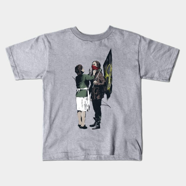 Banksy Games Kids T-Shirt by 2mz